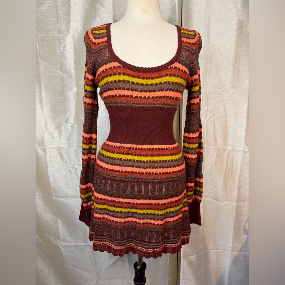 Free People Multicolor Striped Knit dress